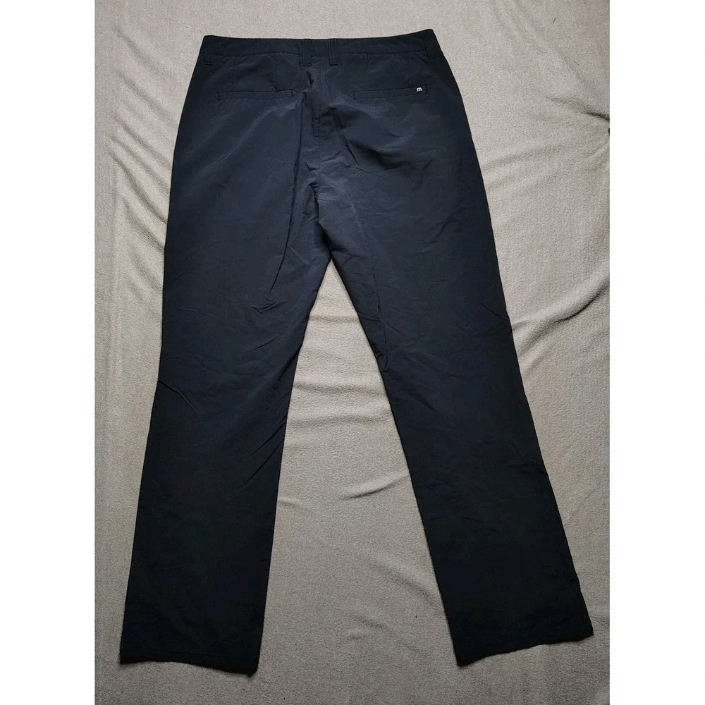 Travis Mathew Pants Mens 36x31 Black Open To Close Golf Performance Casual Chino